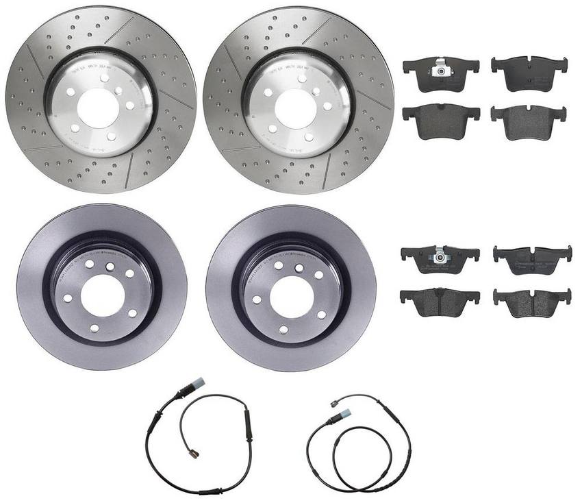 BMW Brembo Brake Kit - Pads &  Rotors Front and Rear (370mm/300mm) (Low-Met) 34356792292 - Brembo 2887514KIT